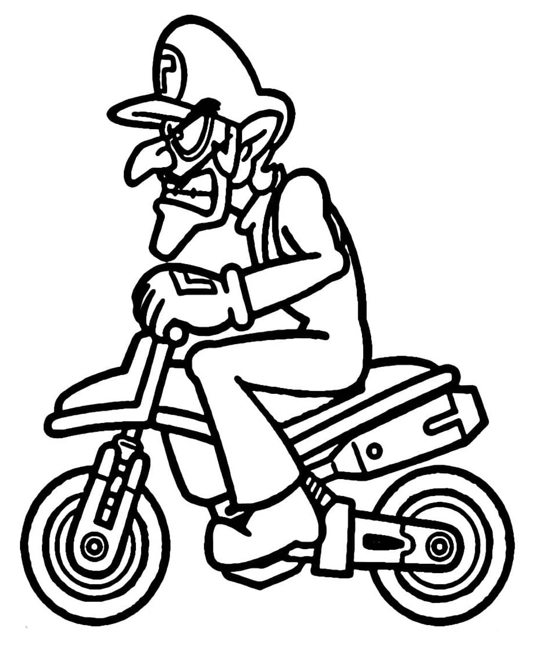 Zeichne Mario Kart kostenlos druckbare basisch