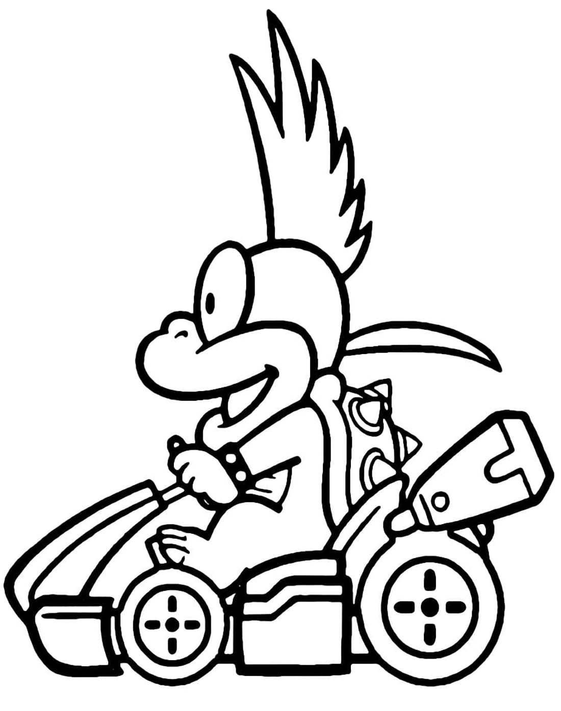 Zeichne Mario Kart zum Ausdrucken