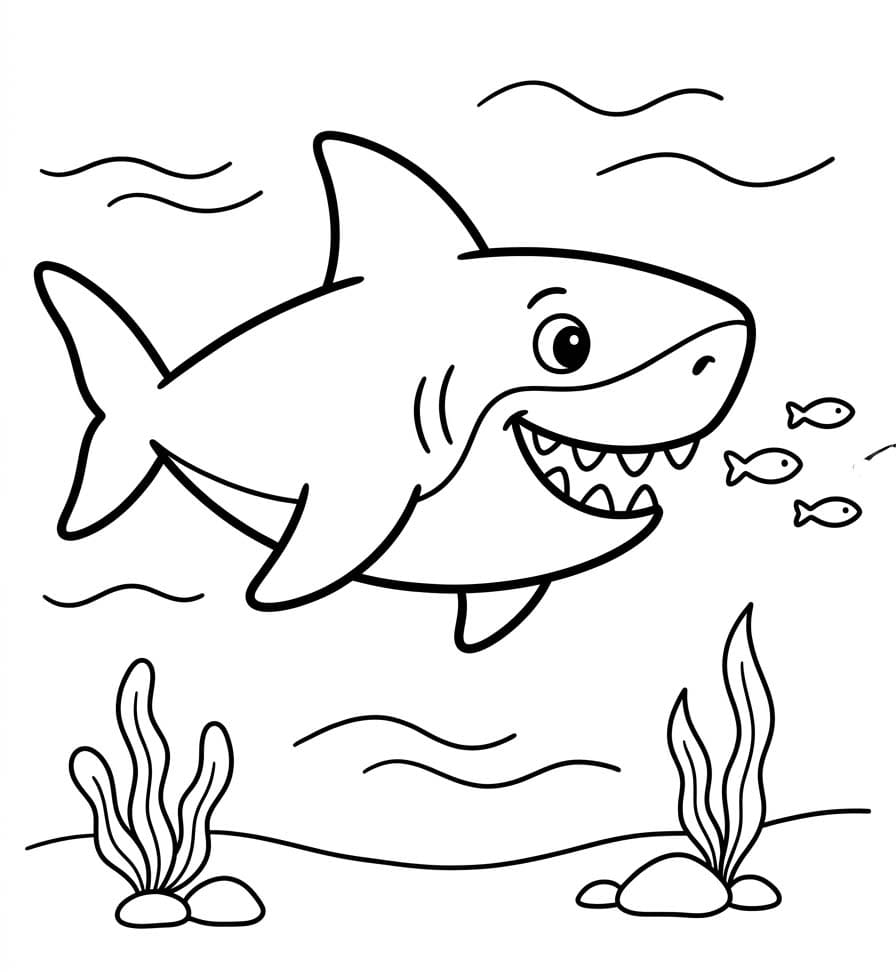 Zeichne Megalodon druckbare