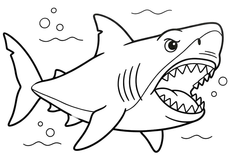 Megalodon coloring pages