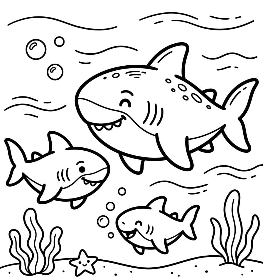 Zeichne Megalodon einfach