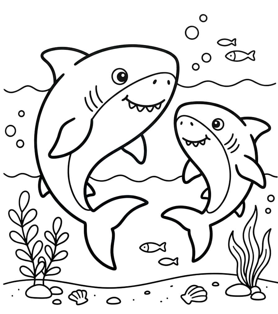 Zeichne Megalodon kostenlos