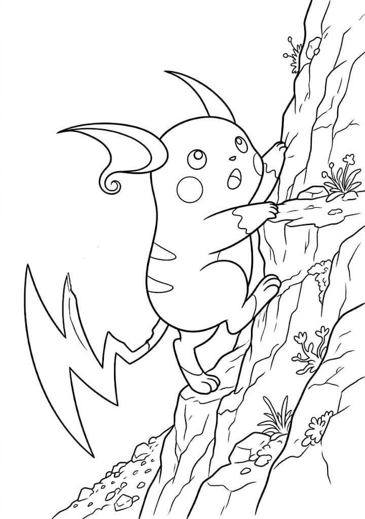 Zeichne Raichu druckbare