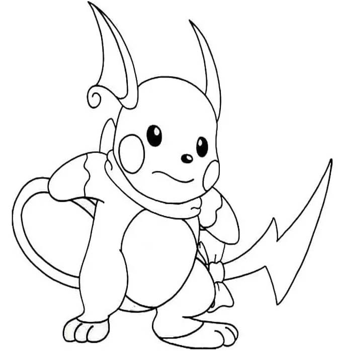 Raichu ausmalbilder