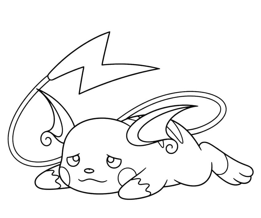 Zeichne Raichu zum Ausdrucken