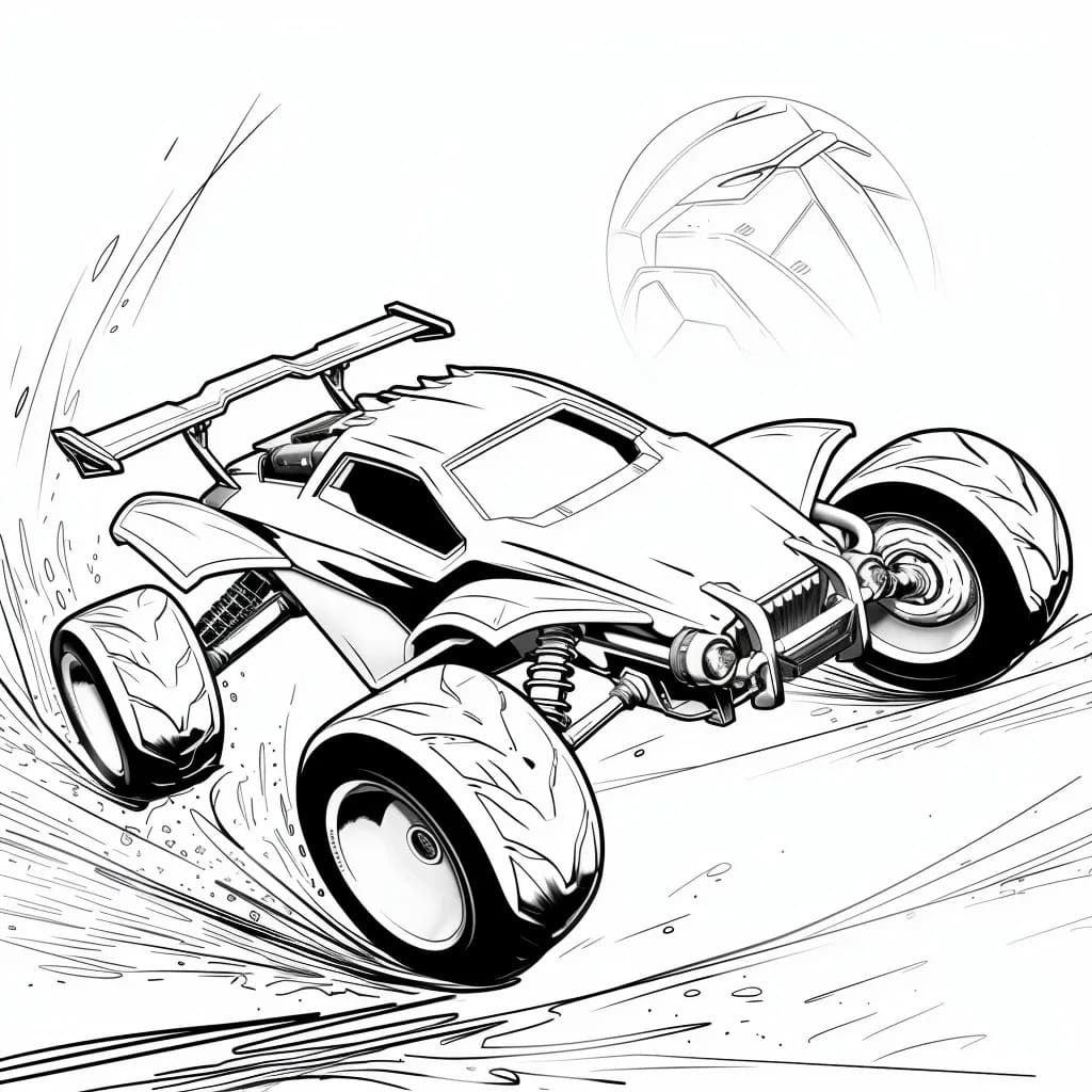 Zeichne Rocket League druckbare