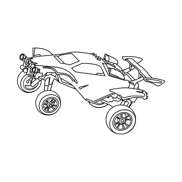 Zeichne Rocket League kostenlos schlicht