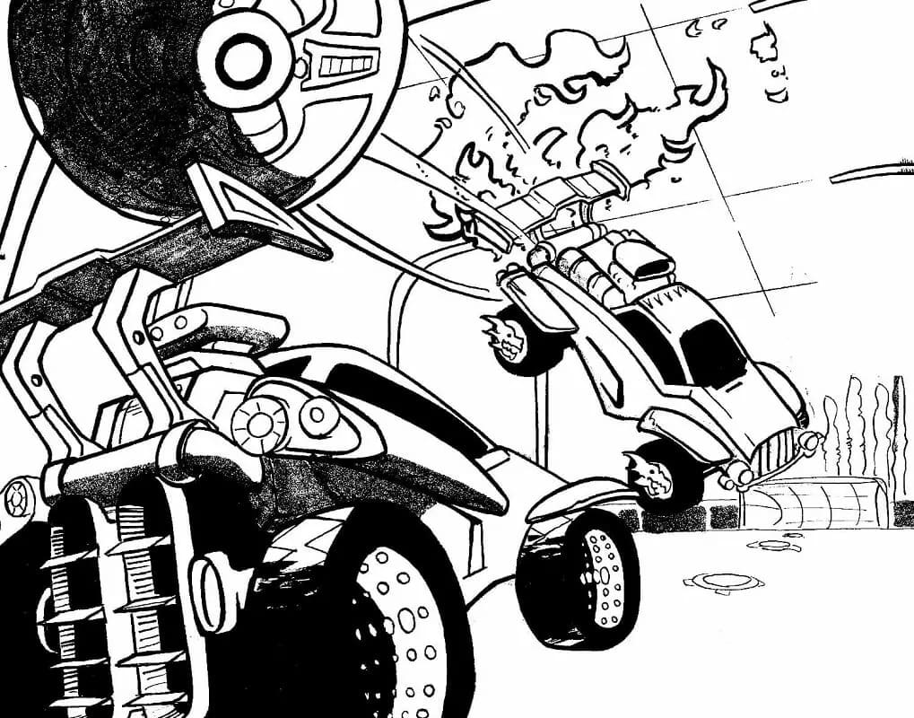 Zeichne Rocket League schlicht