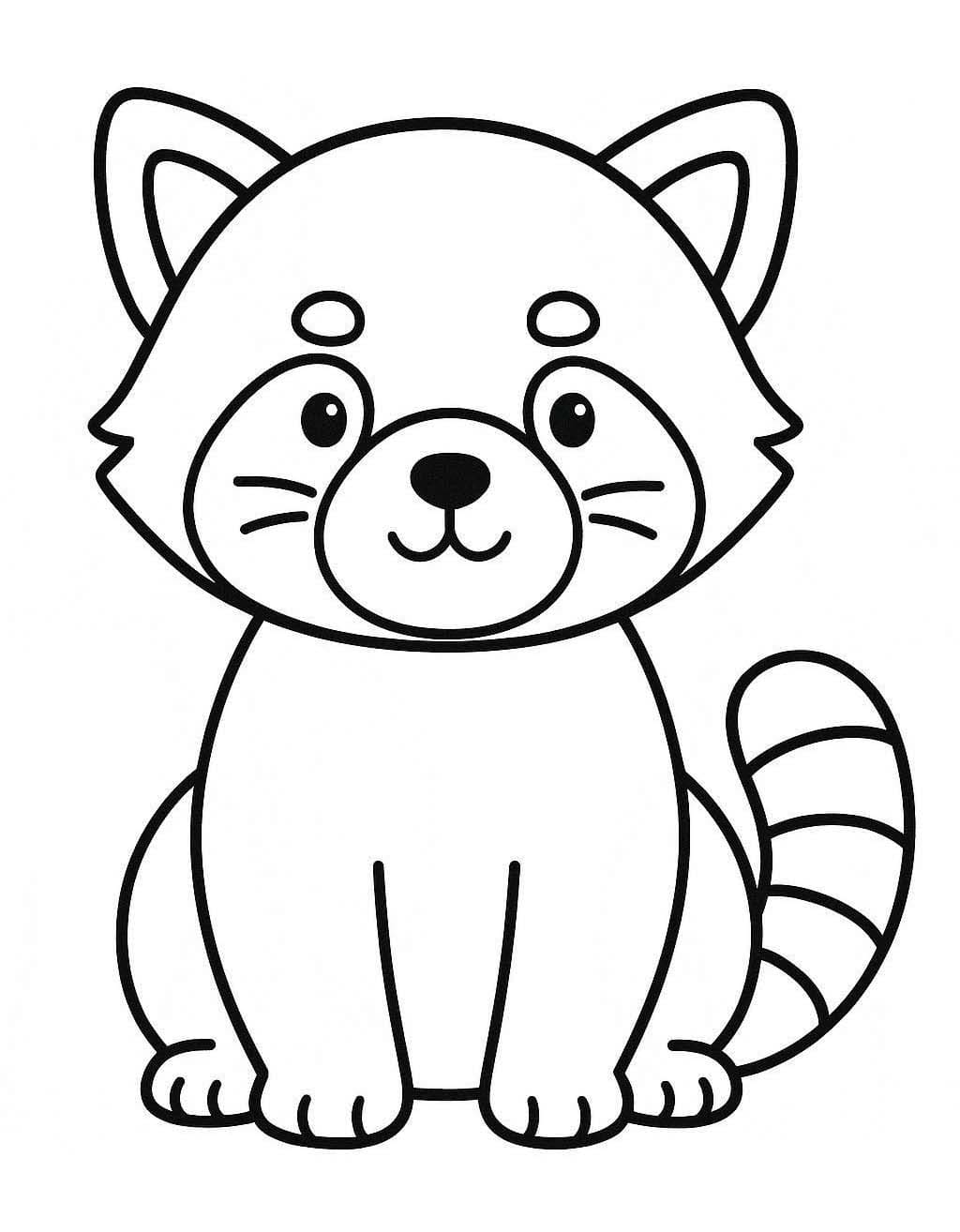 Roter Panda ausmalbilder