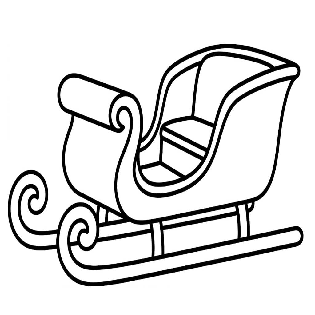 Zeichne Schlitten druckbare