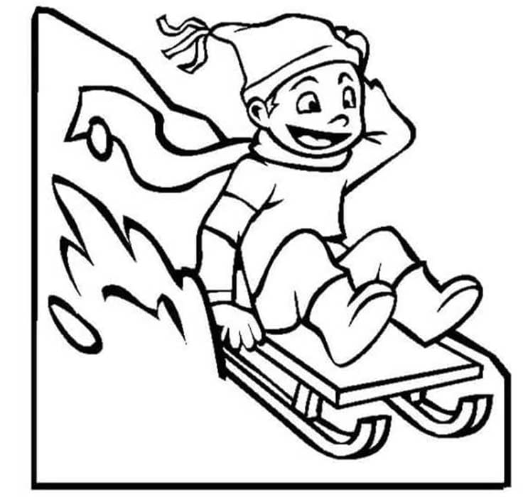 Zeichne Schlitten für Kinder