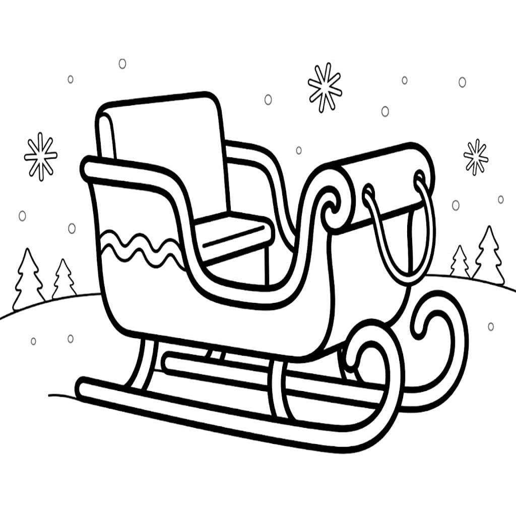 Zeichne Schlitten kostenlos