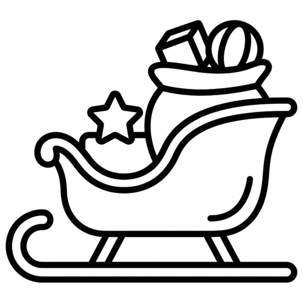 Zeichne Schlitten kostenlos druckbare basisch