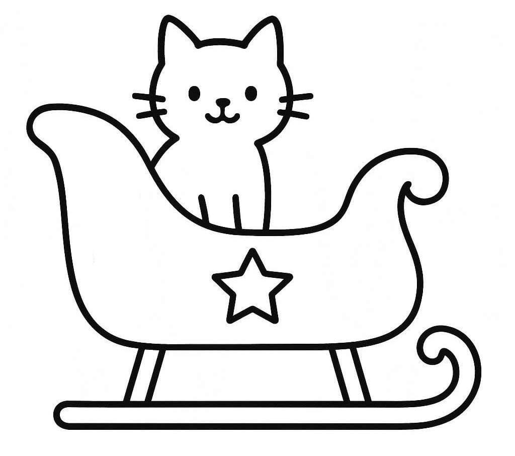 Zeichne Schlitten kostenlos druckbare schlicht