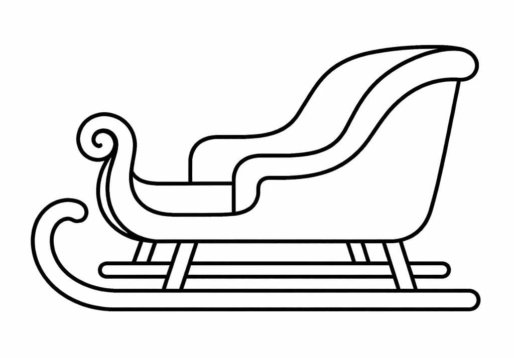 Zeichne Schlitten schlicht