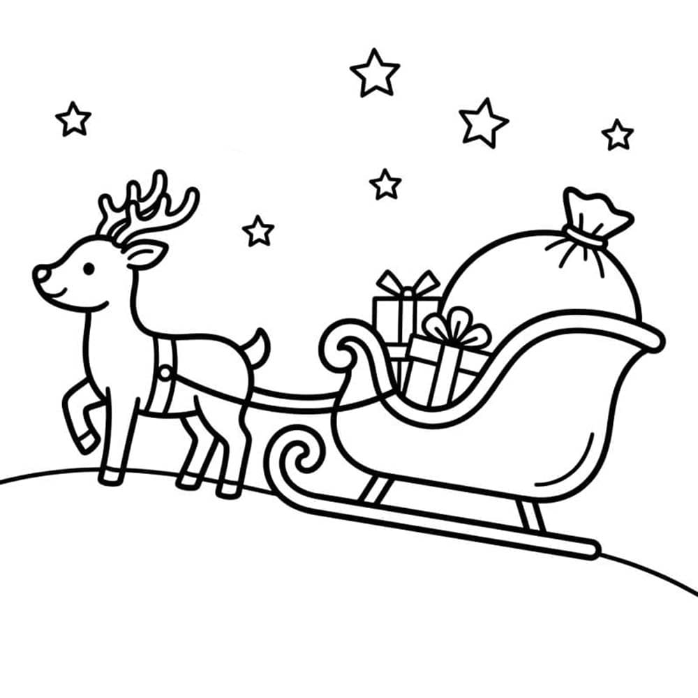 Zeichne Schlitten zum Ausdrucken