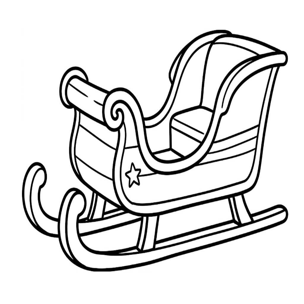 Zeichne Schlitten zum Ausdrucken für Kinder