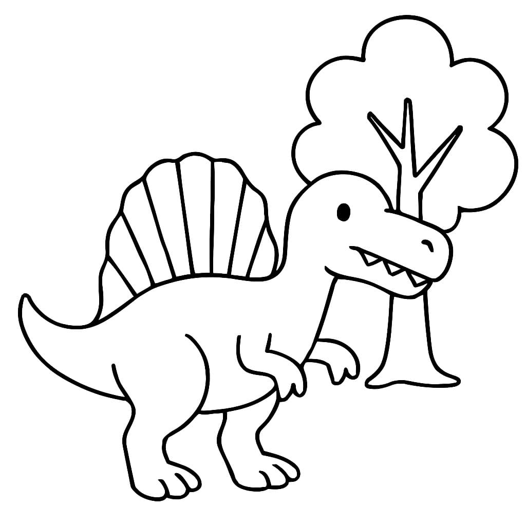 Zeichne Spinosaurus basisch