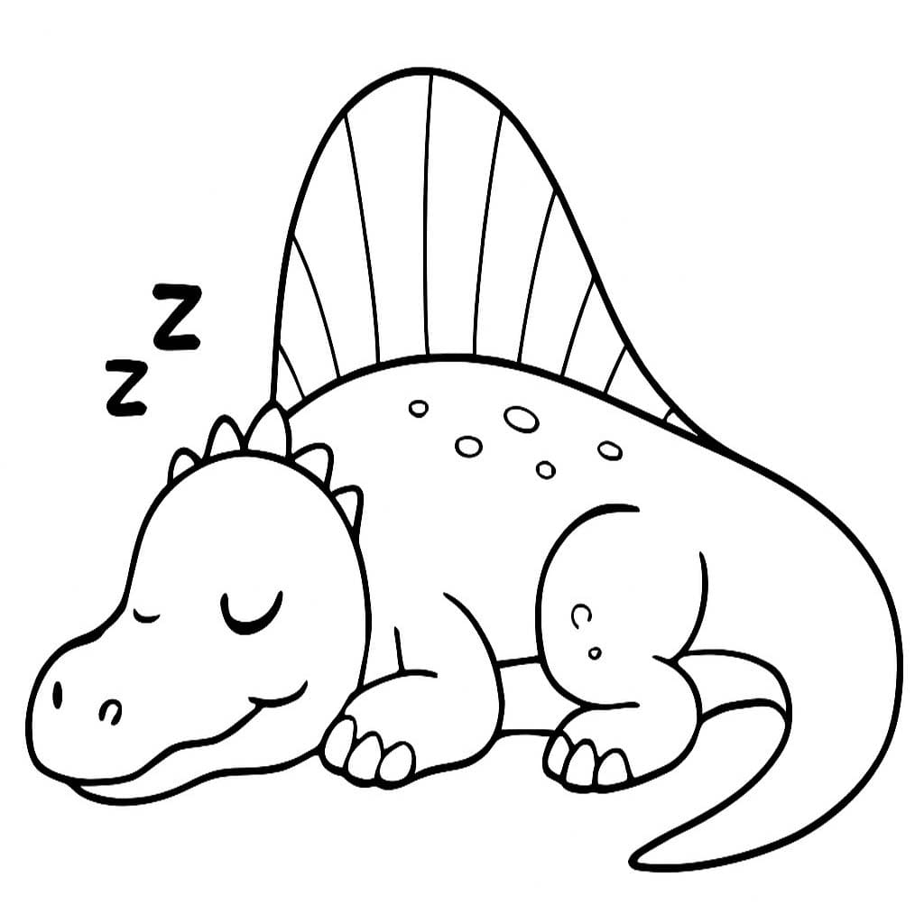 Zeichne Spinosaurus druckbare einfach