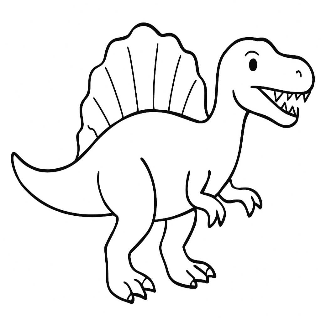 Zeichne Spinosaurus kostenlos