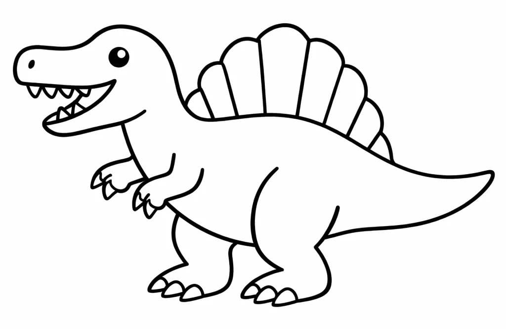 Zeichne Spinosaurus kostenlos druckbare