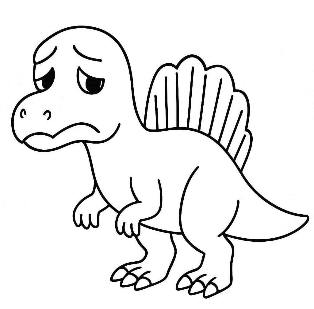 Zeichne Spinosaurus kostenlos druckbare basisch