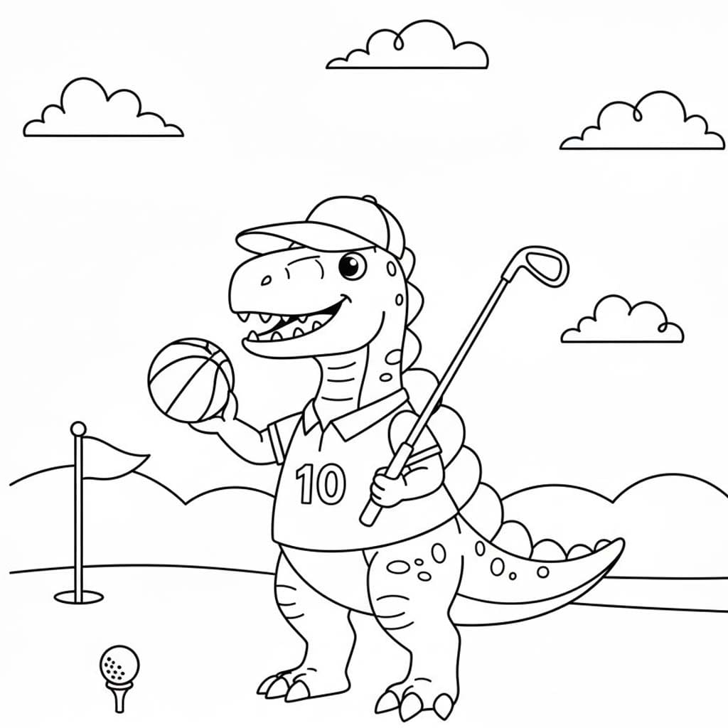 Zeichne Spinosaurus kostenlos druckbare einfach