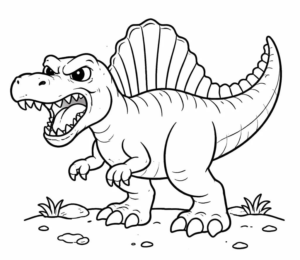 Zeichne Spinosaurus schlicht