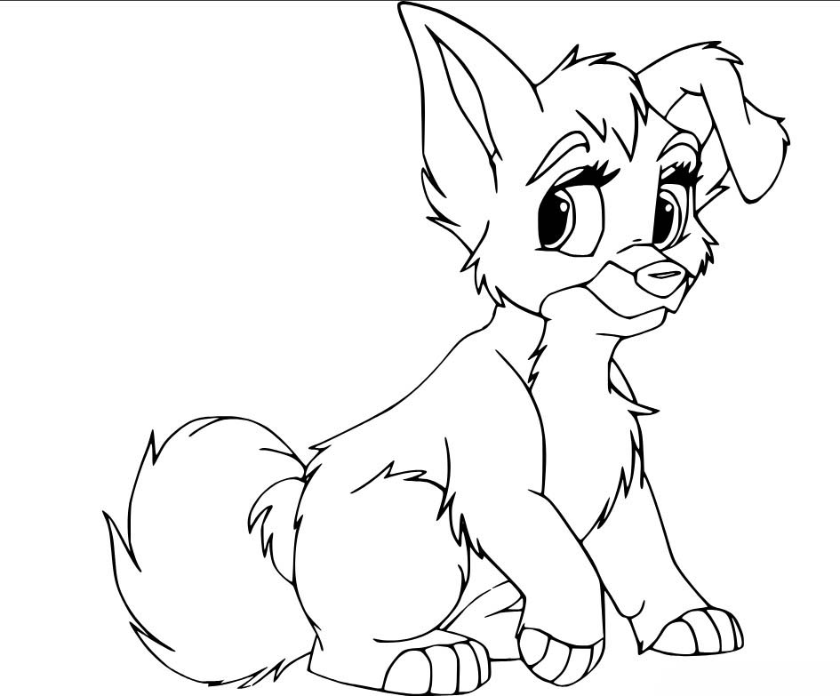 Zeichne Susi und Strolch basisch