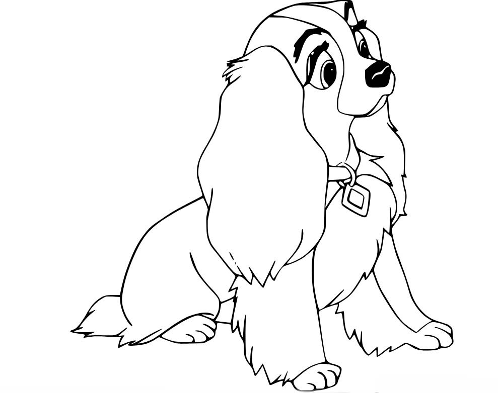 Zeichne Susi und Strolch druckbare basisch