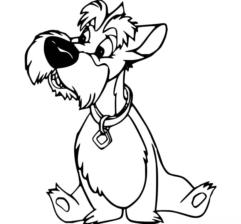 Zeichne Susi und Strolch kostenlos für Kinder