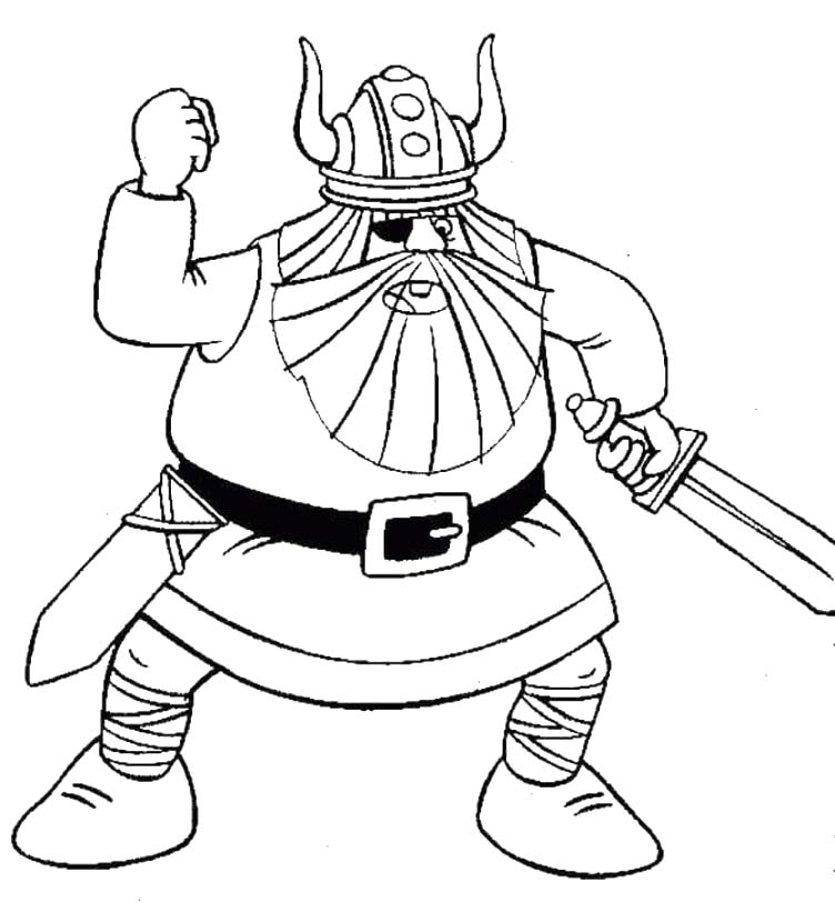 Zeichne Wickinger druckbare für Kinder