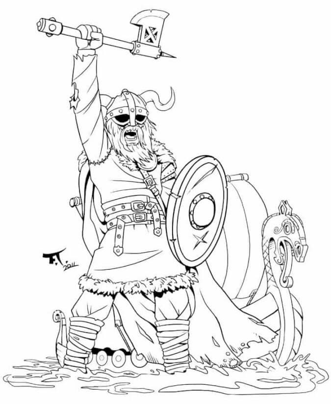 Zeichne Wickinger kostenlos druckbare