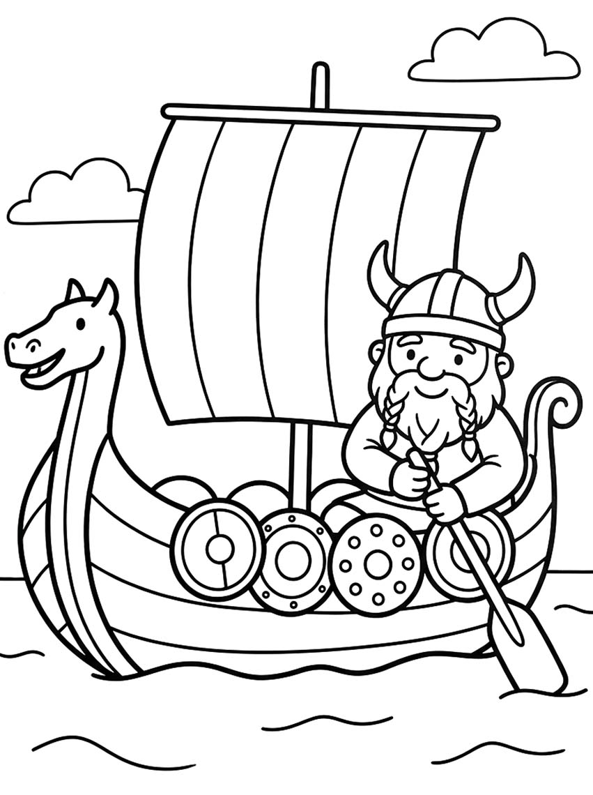 Zeichne Wickinger kostenlos einfach