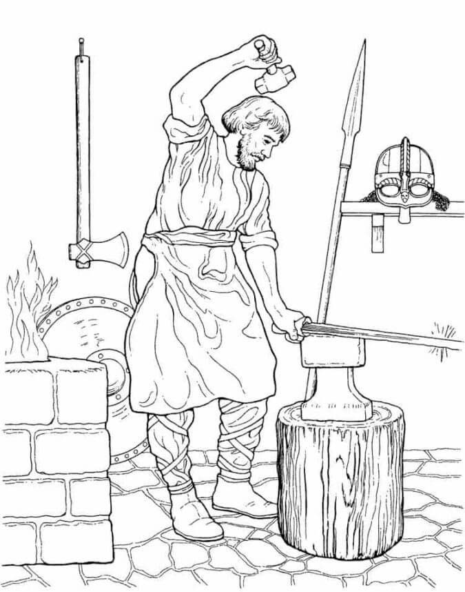 Zeichne Wickinger kostenlos für Kinder