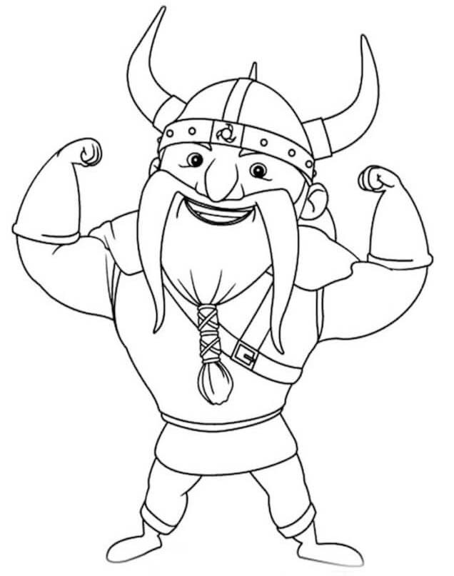 Zeichne Wickinger zum Ausdrucken