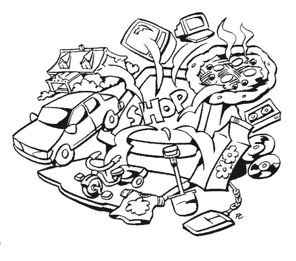 Zeichnung Computer schlicht