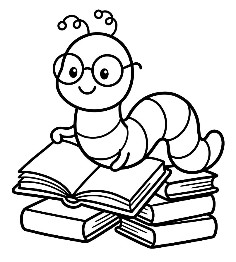 Bücherwurm druckbare basisch