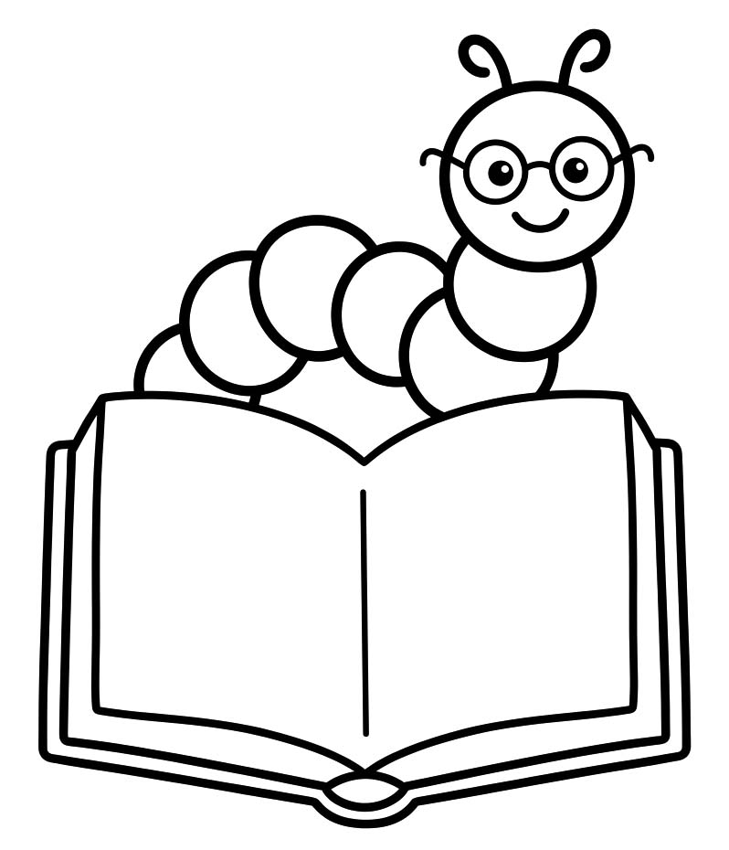 Bücherwurm kostenlos druckbare für Kinder