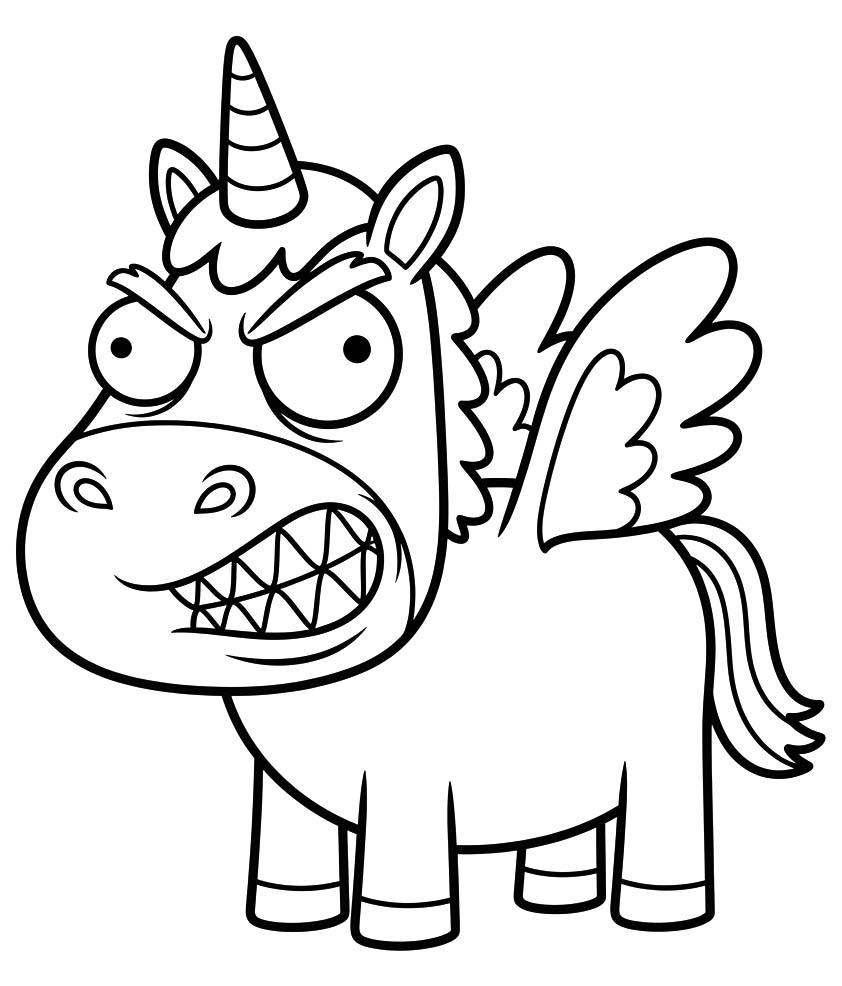 Druckbare Geflügeltes Einhorn