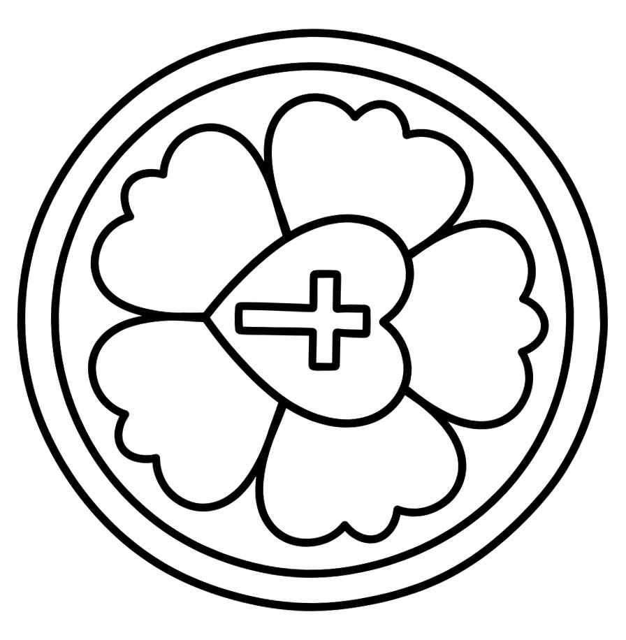 Druckbare Lutherrose