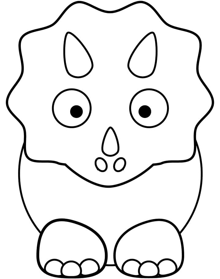 Druckbare Triceratops