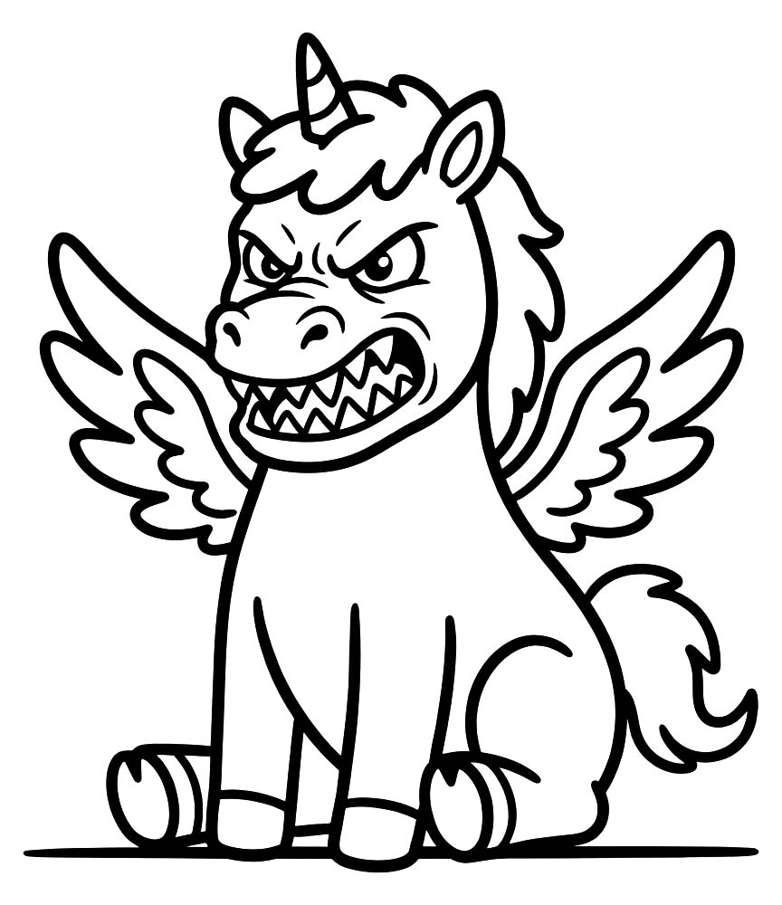 Geflügeltes Einhorn für Kinder