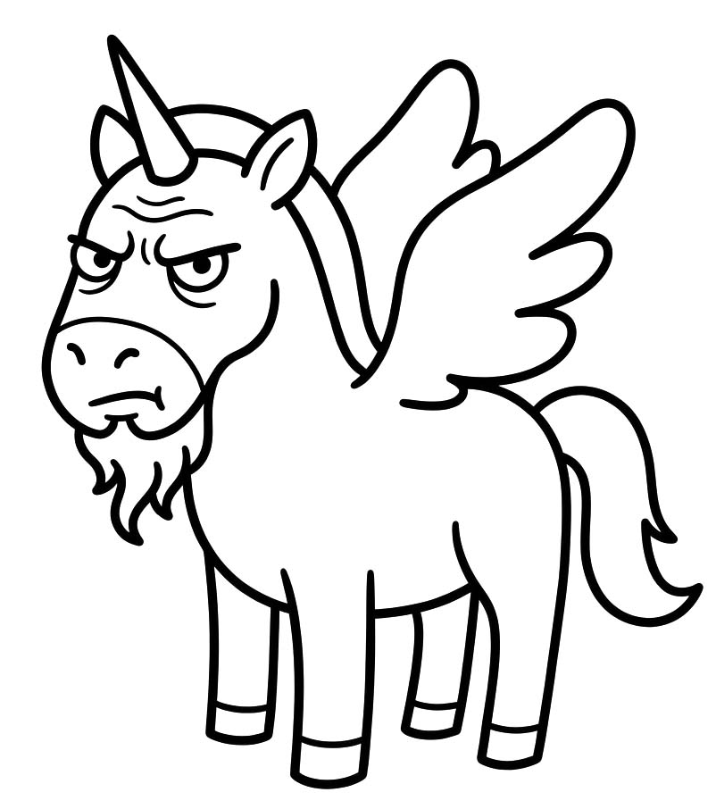Geflügeltes Einhorn kostenlos druckbare