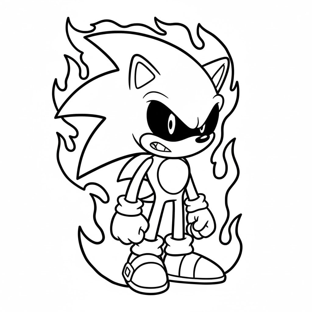 Dark Sonic ausmalbilder