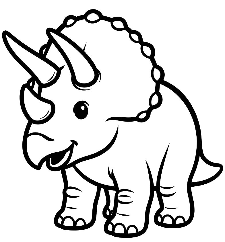 Kostenlos druckbare Triceratops