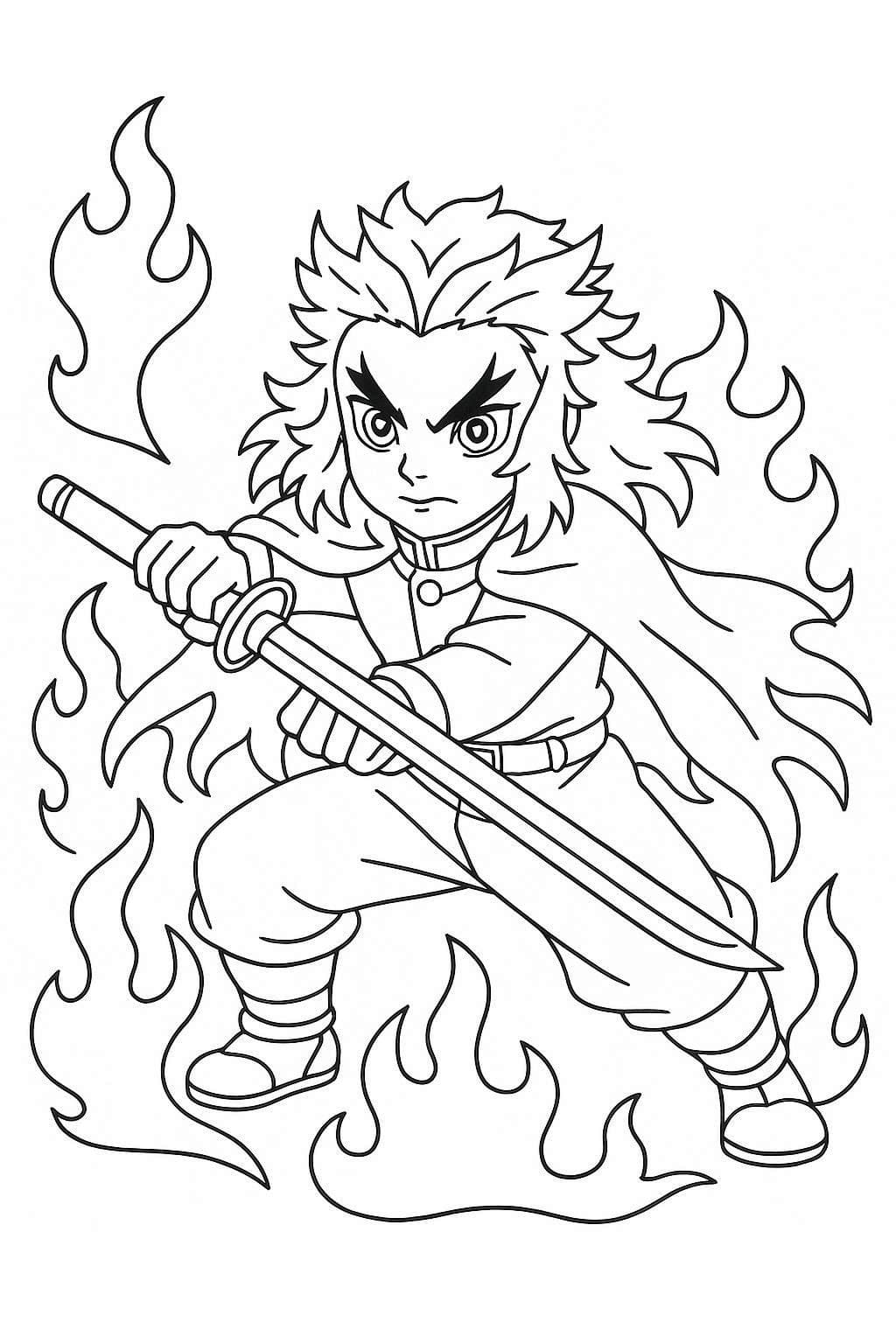 Kyojuro Rengoku druckbare