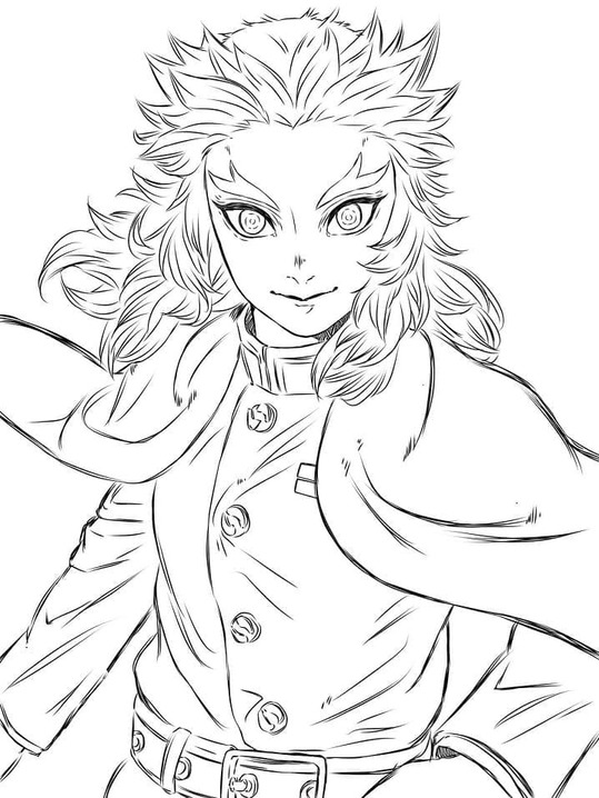 Kyojuro Rengoku druckbare schlicht