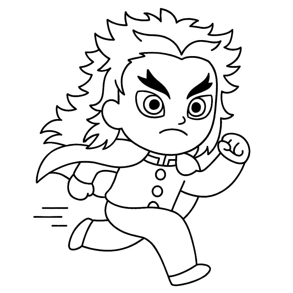 Kyojuro Rengoku kostenlos druckbare schlicht