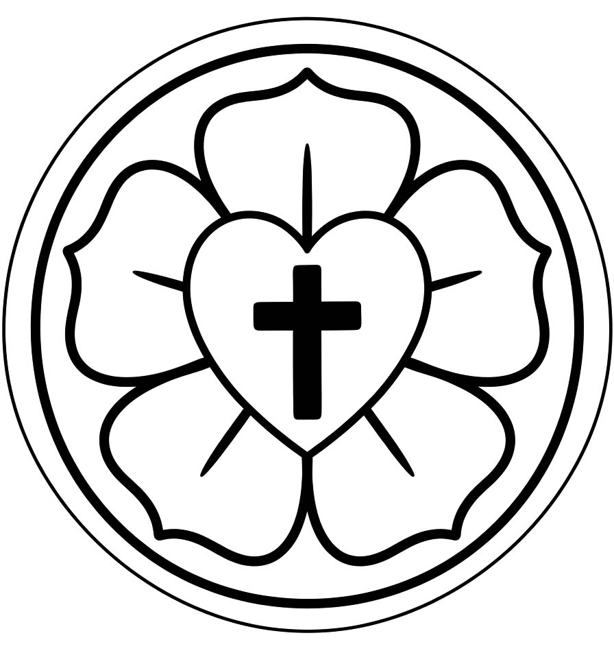 Lutherrose druckbare basisch